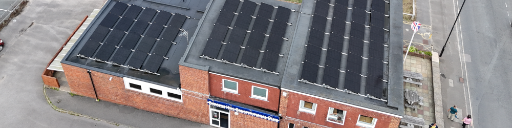 solar installation at Burgess Hill Constitutional Club